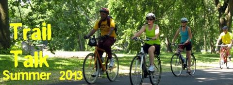 Cyclists enjoy the opening of the Mad River Trail Extension - July 2013